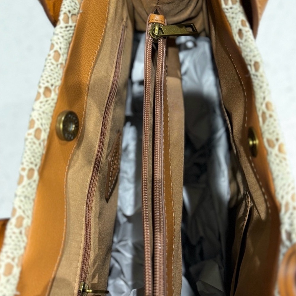 Fossil Kyler Large Tote Caramel NWT - Picture 3 of 3